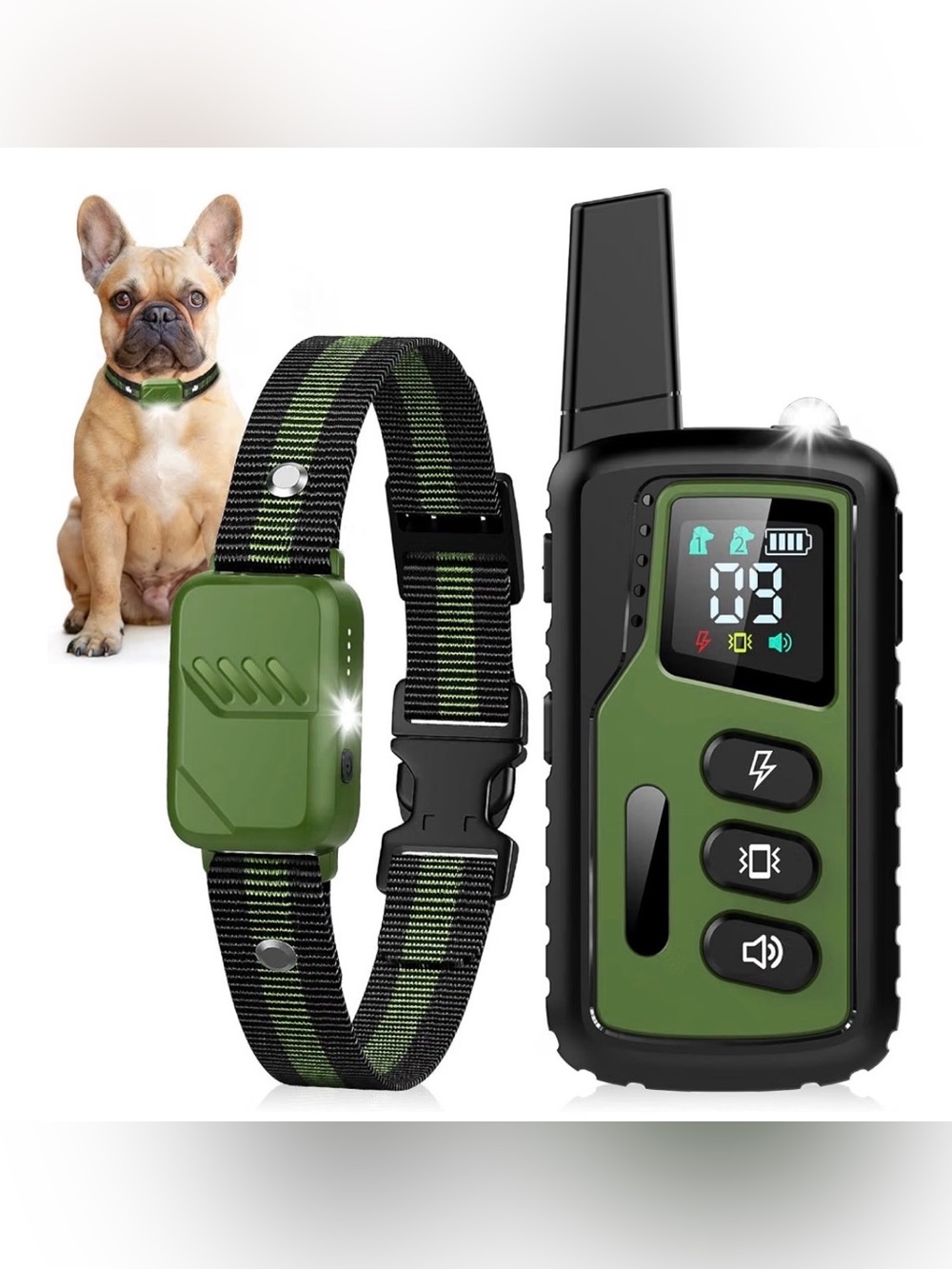 Nwt- Dog Training Collar with Remote - Green- medium to large dogs